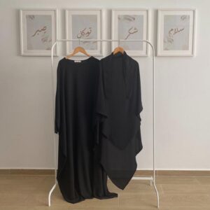 jilbab é pieces noir